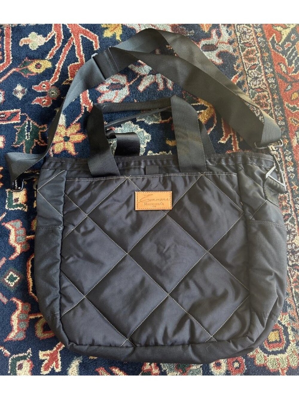 Emmons Manufacturing Co USA Tote Bag Defense Series Made In America Black Rare